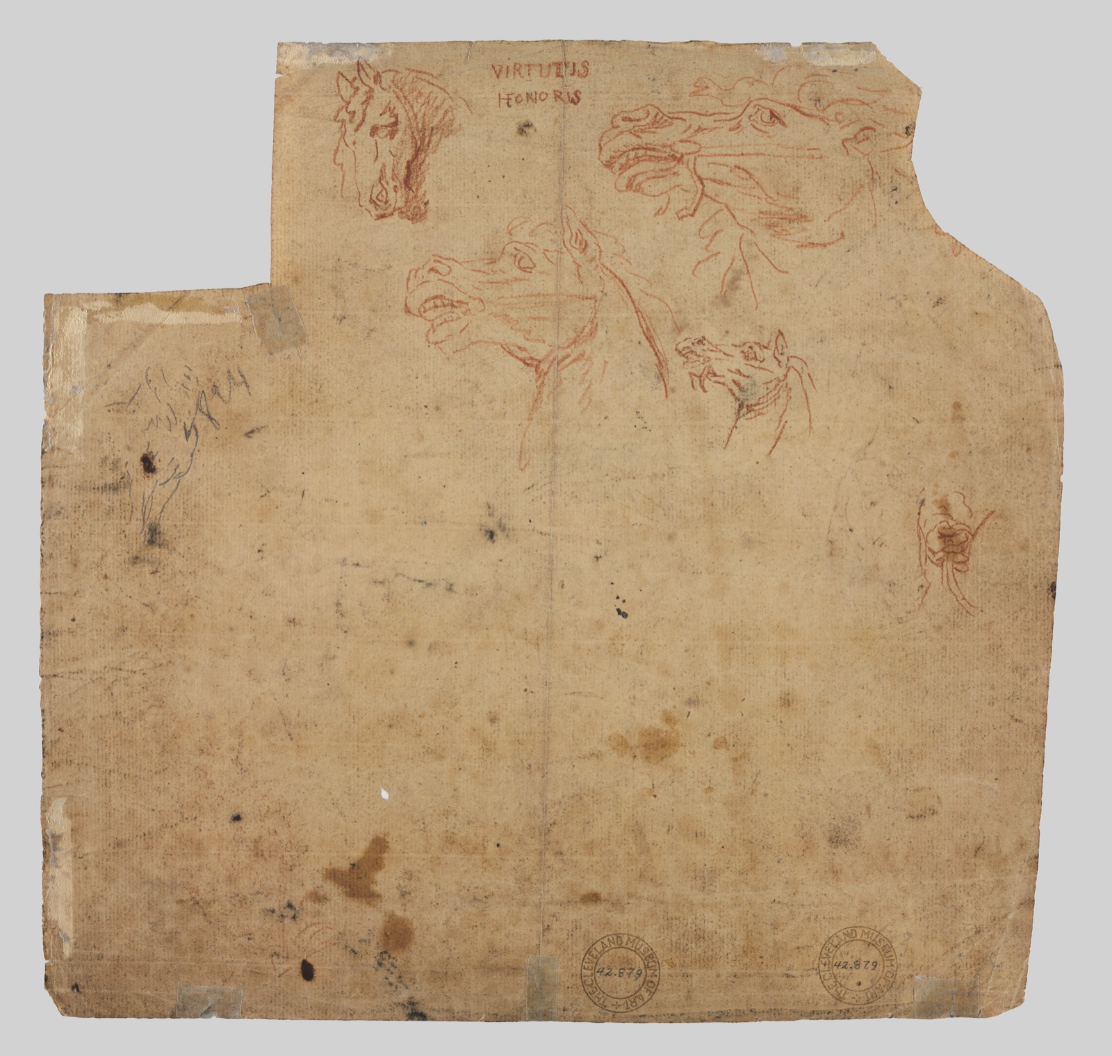 Sketches of Horses (verso)