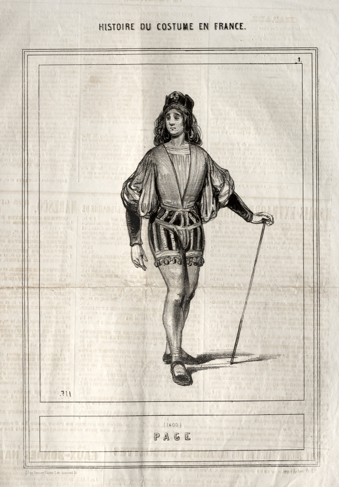 Historique du Costume en France: Page — Paul Gavarni (French, 1804–1866)