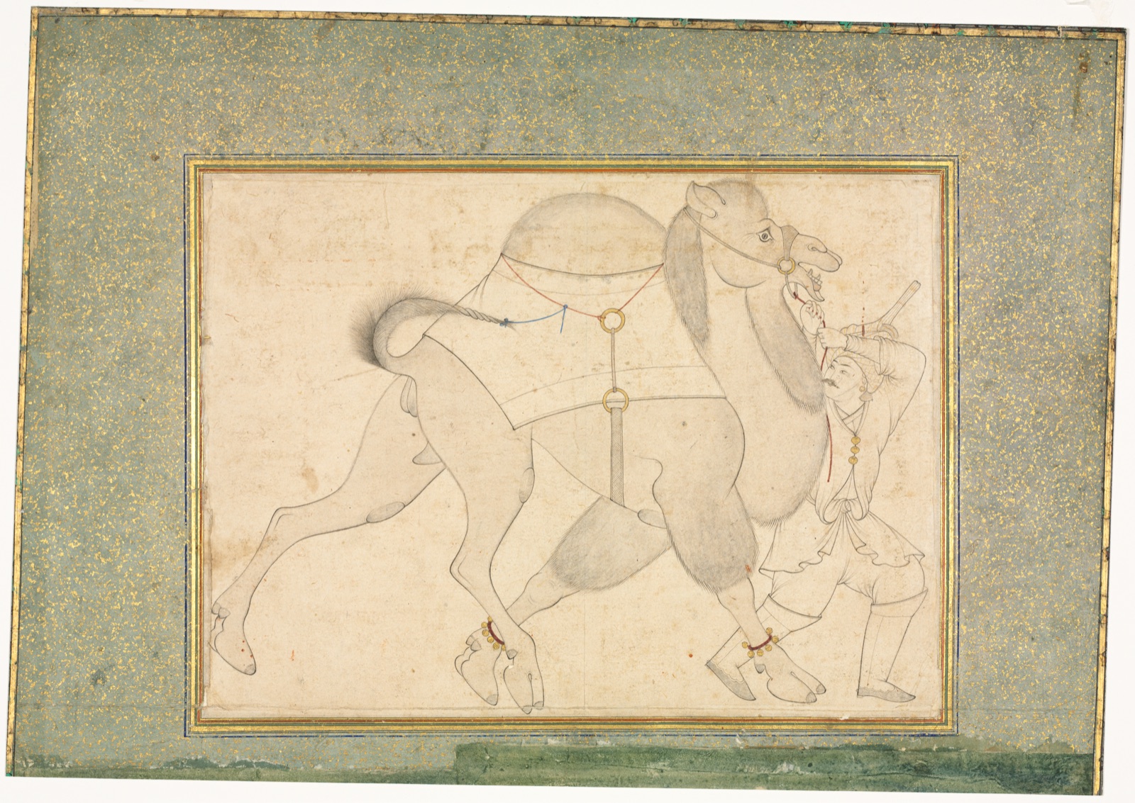 Camel and Groom; Single Page Illustration — Shaykh Muhammad (Iranian)