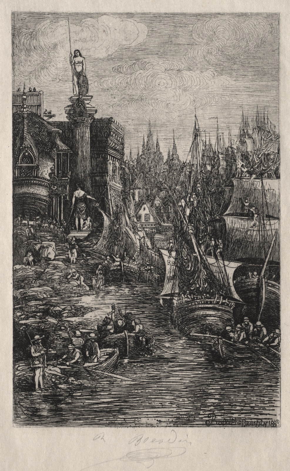 My Dream — Rodolphe Bresdin (French, 1822–1885); Bizolier