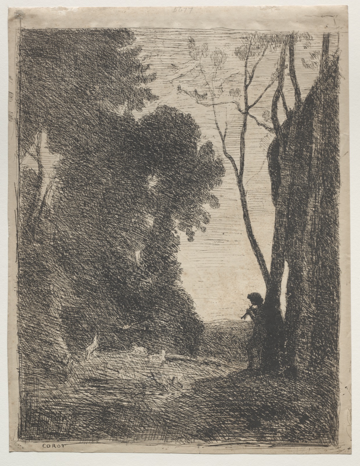 The Little Shepherd — Jean Baptiste Camille Corot (French, 1796–1875)