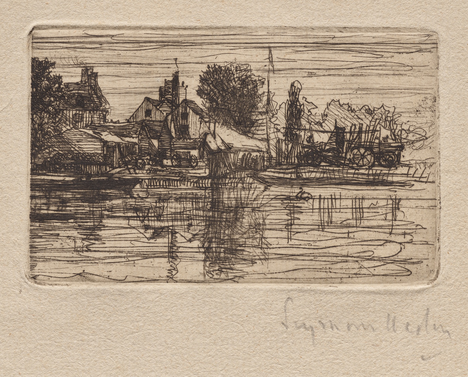 Thames Side — Francis Seymour Haden (British, 1818–1910)