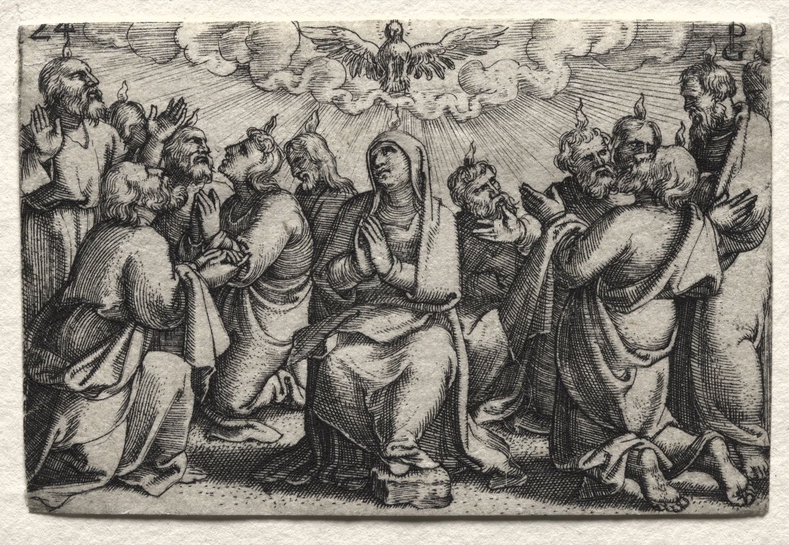The Life of Jesus Christ: The Descent of the Holy Ghost — Georg Pencz (German, c. 1500–1550)