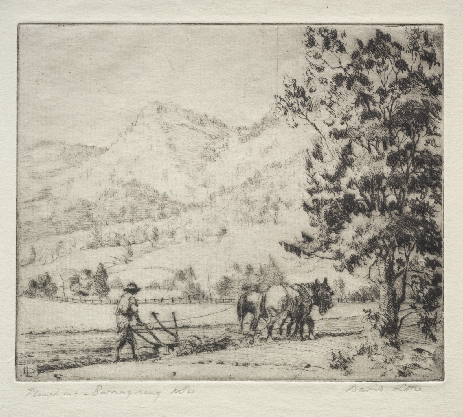 Ploughing - Burragorang, New South Wales, Australia — David Little (Australian, 1893–1951)