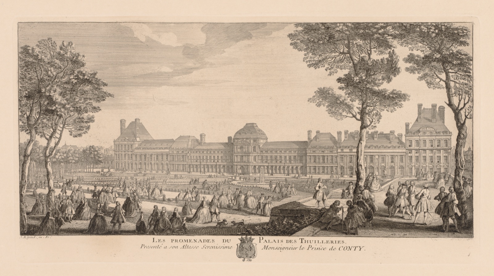 Promenades of the Palais des Tuileries — Jacques Rigaud (French, 1681–1754)