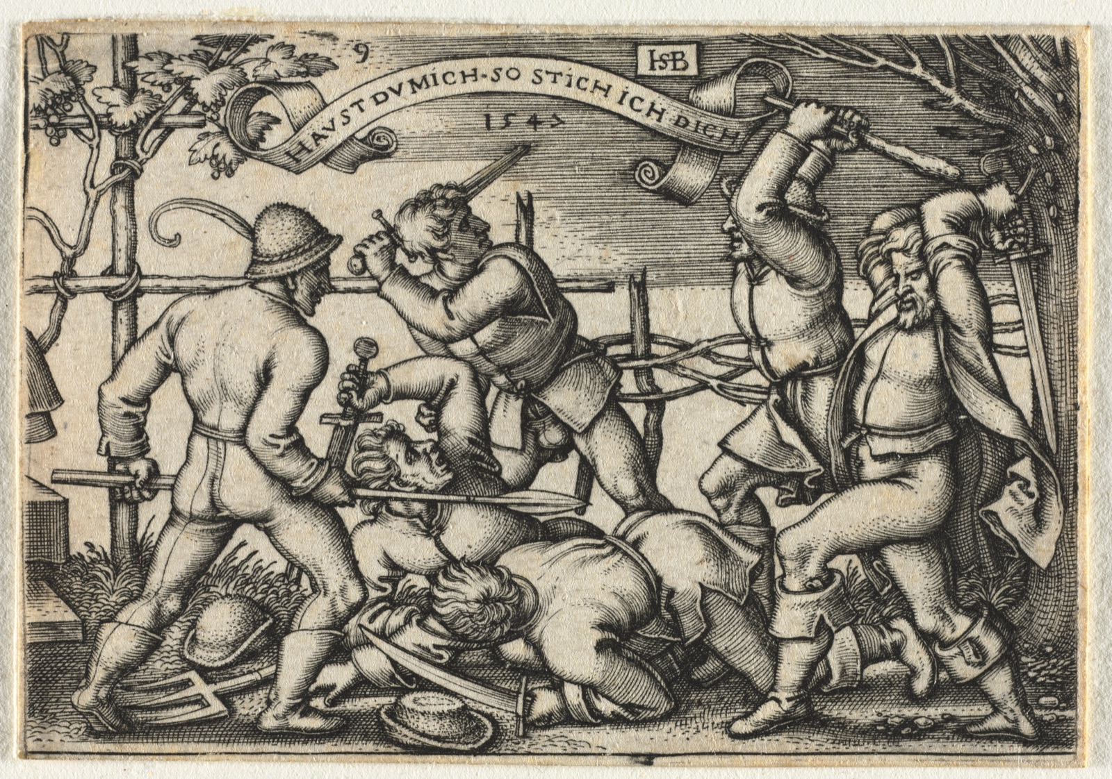 The Peasant Wedding or the Twelve Months: No. 9 — Hans Sebald Beham (German, 1500–1550)