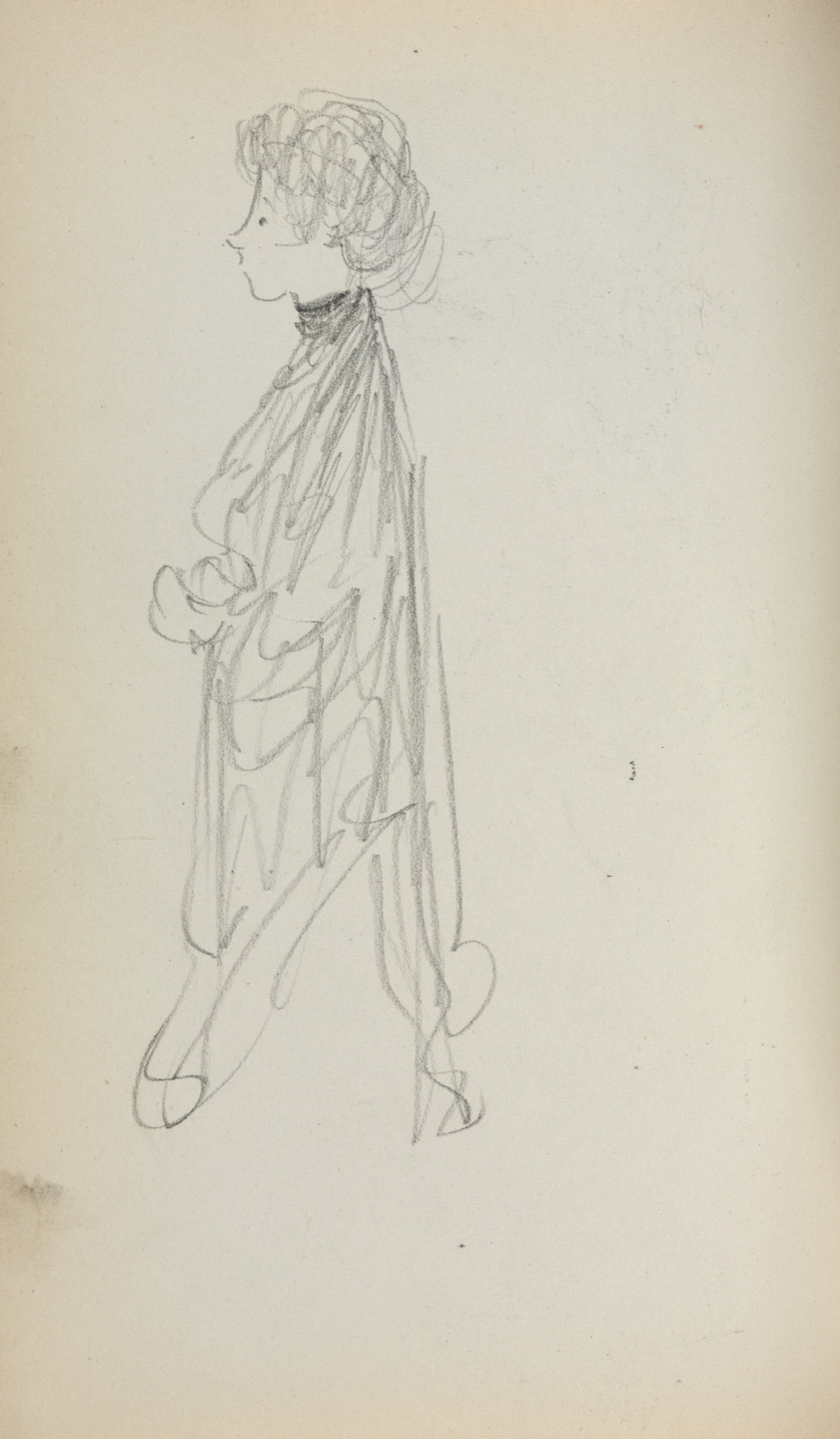 Italian Sketchbook: Standing Woman in Profile (page 51) — Maurice Prendergast (American, born Newfoundland [now Canada], 1858–1924)