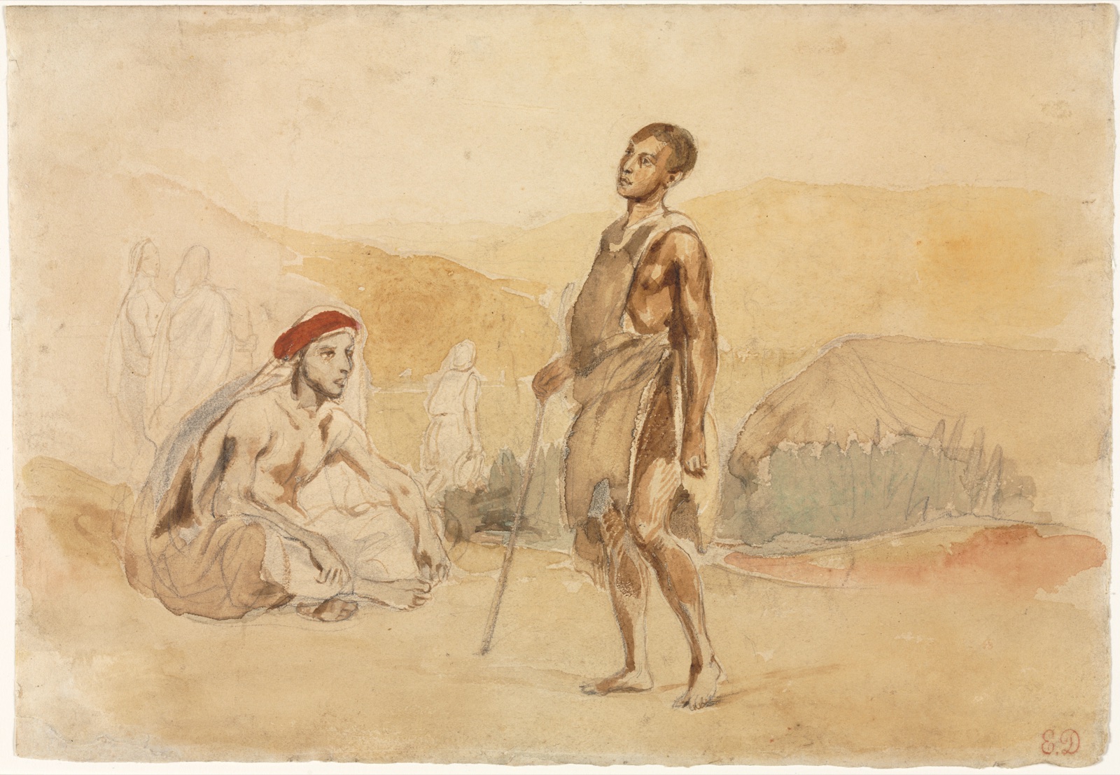 Moroccans in the Countryside — Eugène Delacroix (French, 1798–1863)
