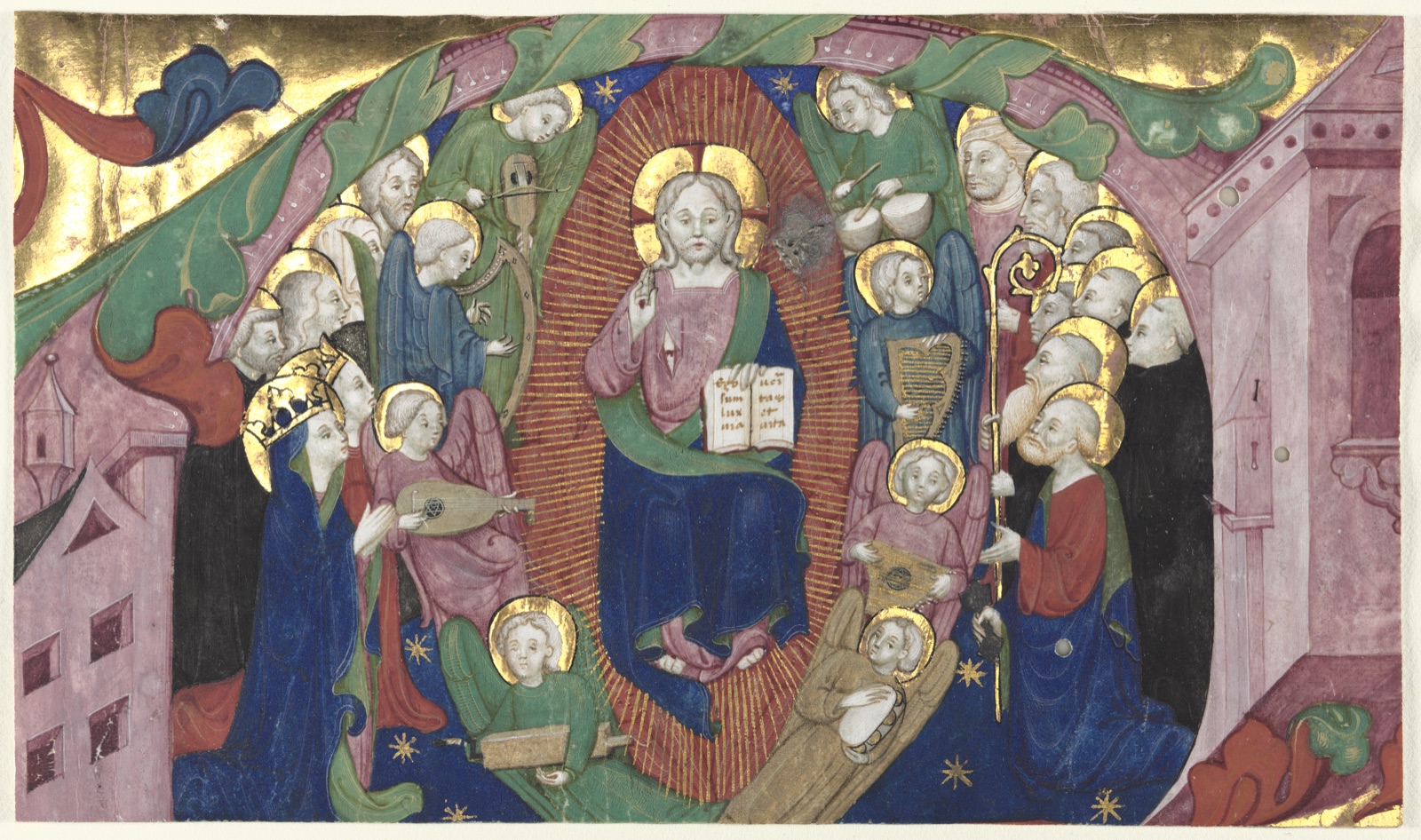 Fragment of a Historiated Initial from a Choir Book: Christ in Majesty — Michelino Molinari da Besozzo (Italian, c. 1385–1445)