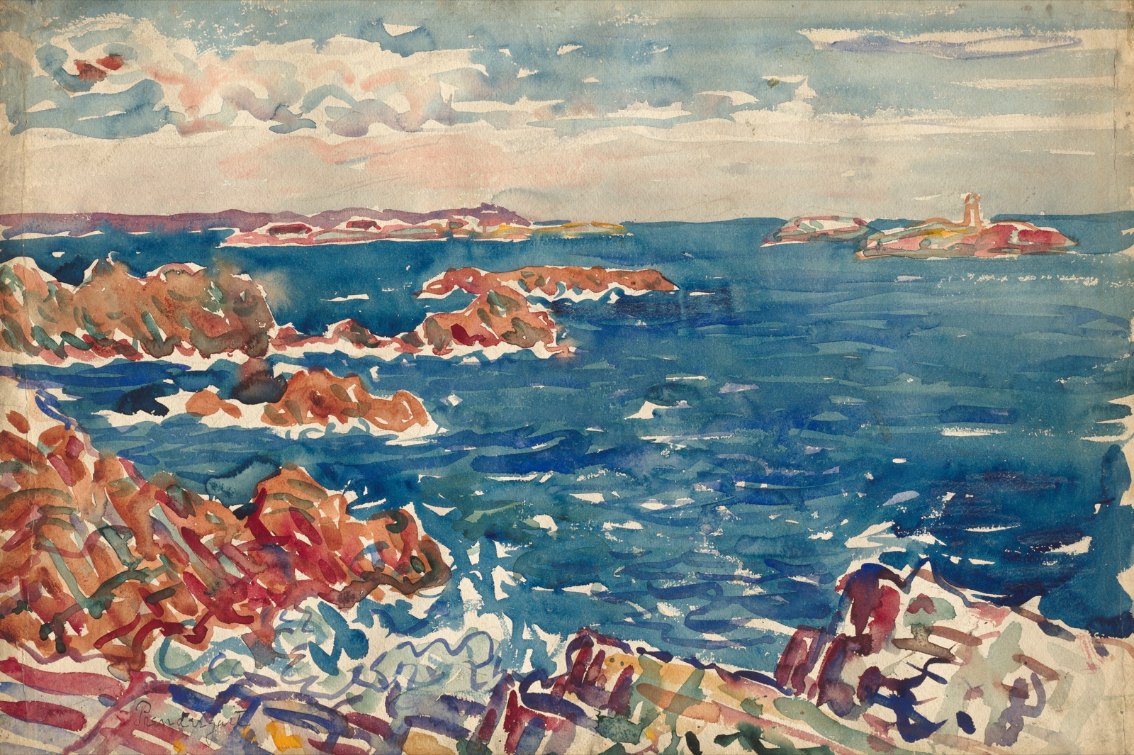 The Rocky Seashore — Maurice Prendergast (American, born Newfoundland [now Canada], 1858–1924)