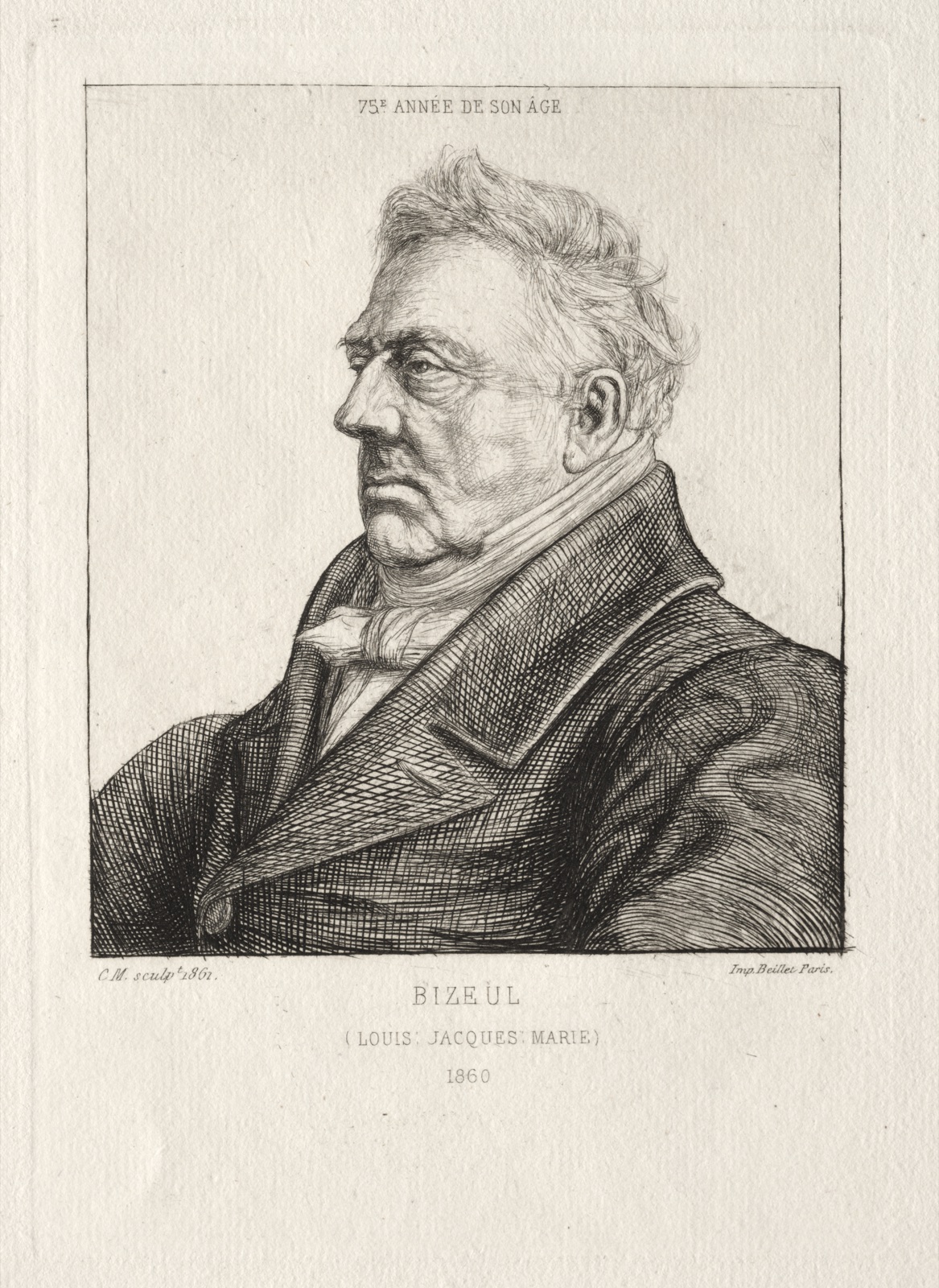 L. J. Marie Bizeul, a Breton Archaeologist — Charles Meryon (French, 1821–1868)