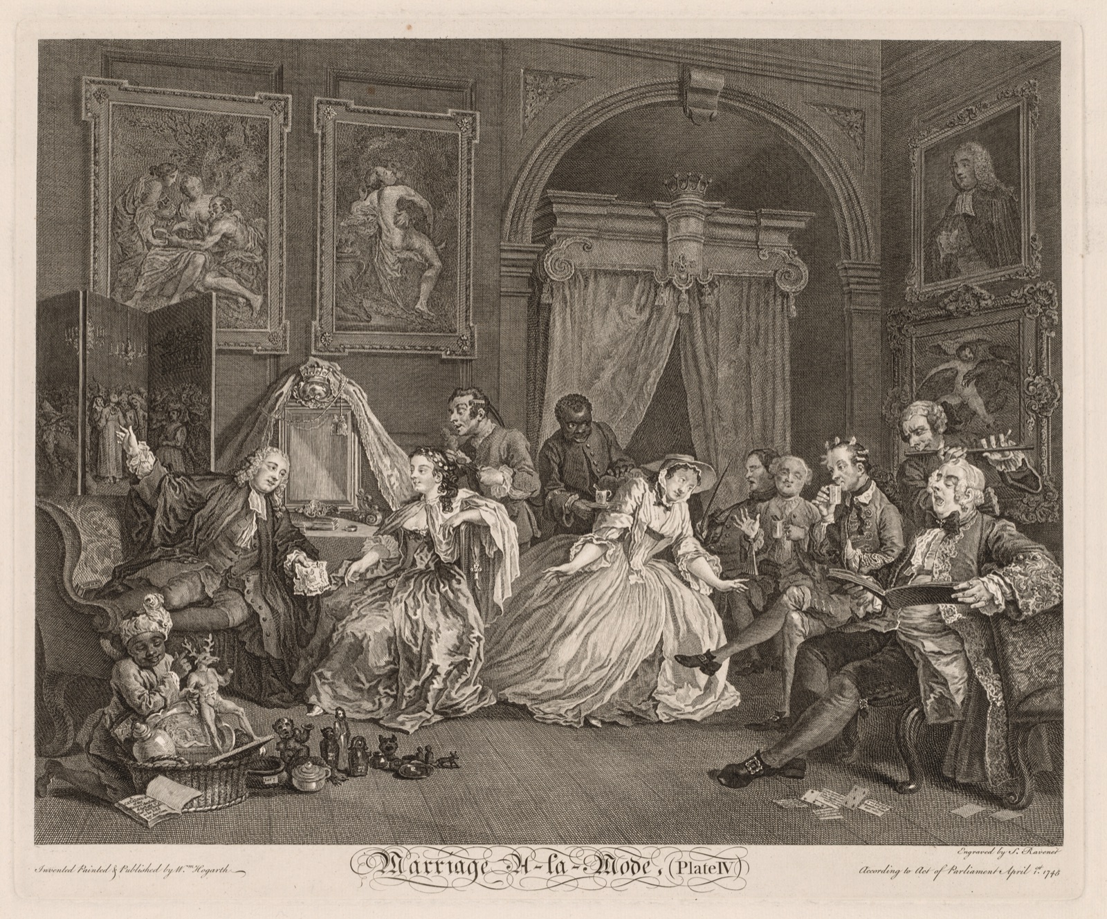 Marriage à la Mode: The Toilet Scene — William Hogarth (British, 1697–1764)