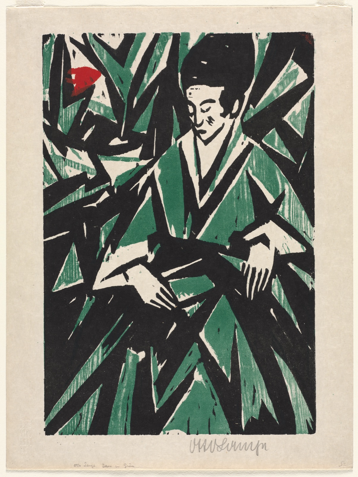 Woman in Green — Otto Lange (German, 1879–1944)