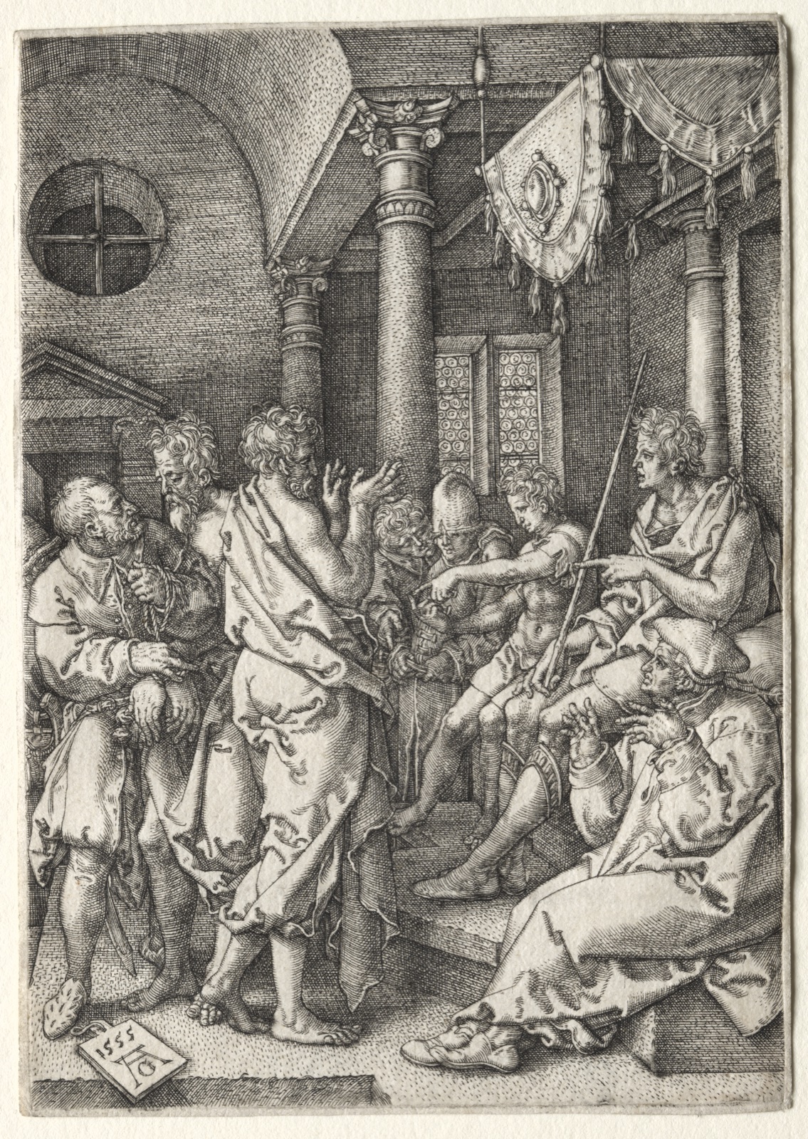 The Story of Susanna: Daniel Cross-Examining the Elders — Heinrich Aldegrever (German, 1502–1555/61)