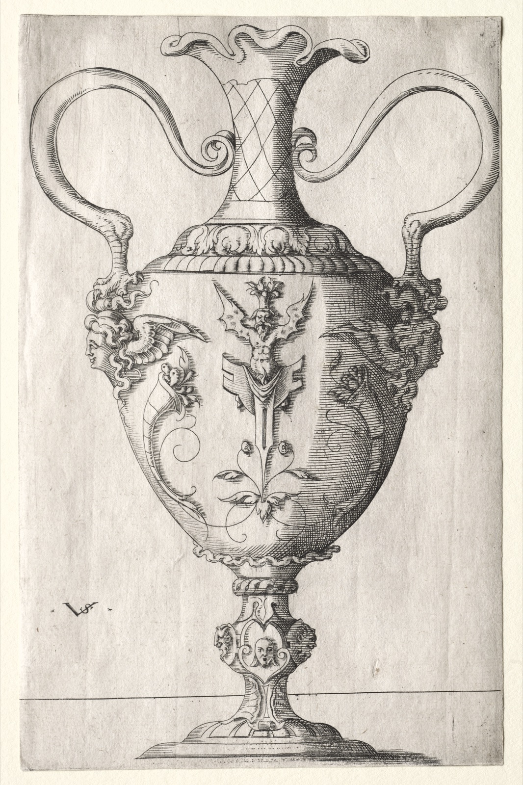 Design for a Vase — Virgil Solis (German, 1514–1562)