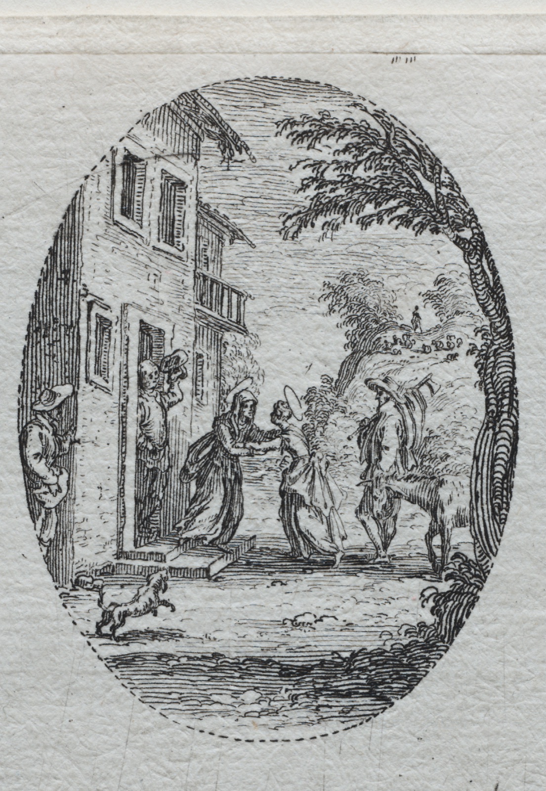 The Mysteries of the Passion: The Visitation — Jacques Callot (French, 1592–1635)
