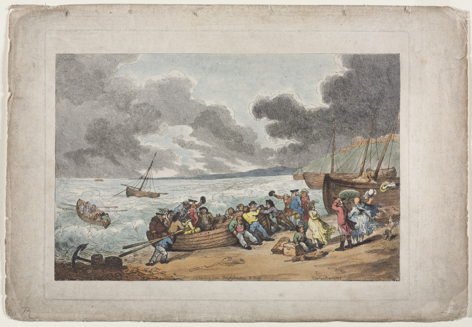 Embarking from Brighthelmstone to Dieppe — Thomas Rowlandson (British, 1756–1827)