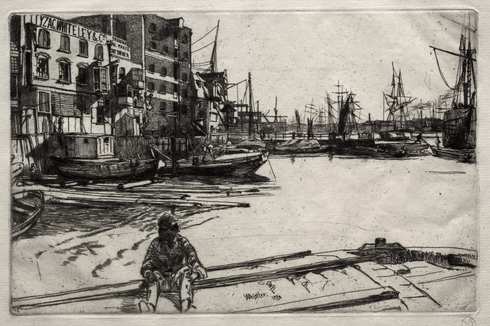 Eagle Wharf — James McNeill Whistler (American, 1834–1903)