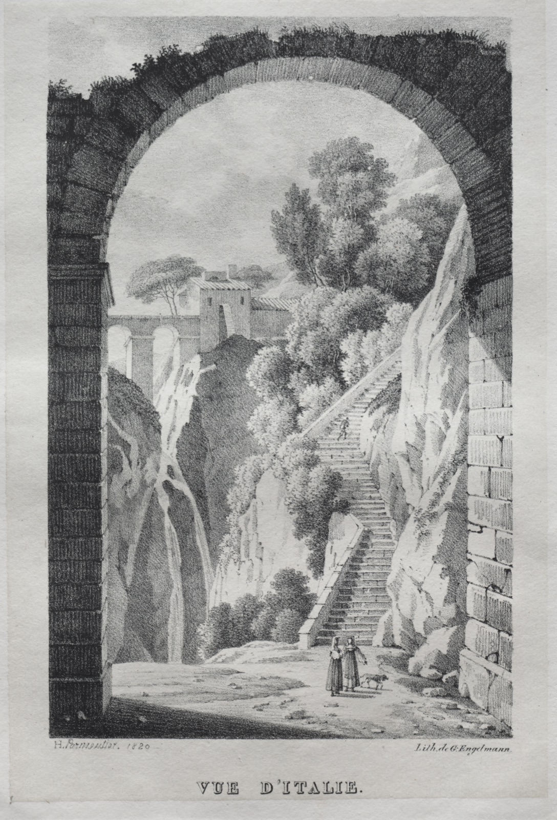 Vue d'Italie — Godefroy Engelmann (French, 1788–1839)