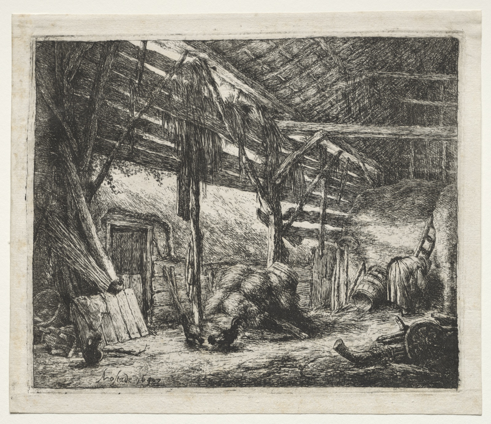 The Barn — Adriaen van Ostade (Dutch, 1610–1684)