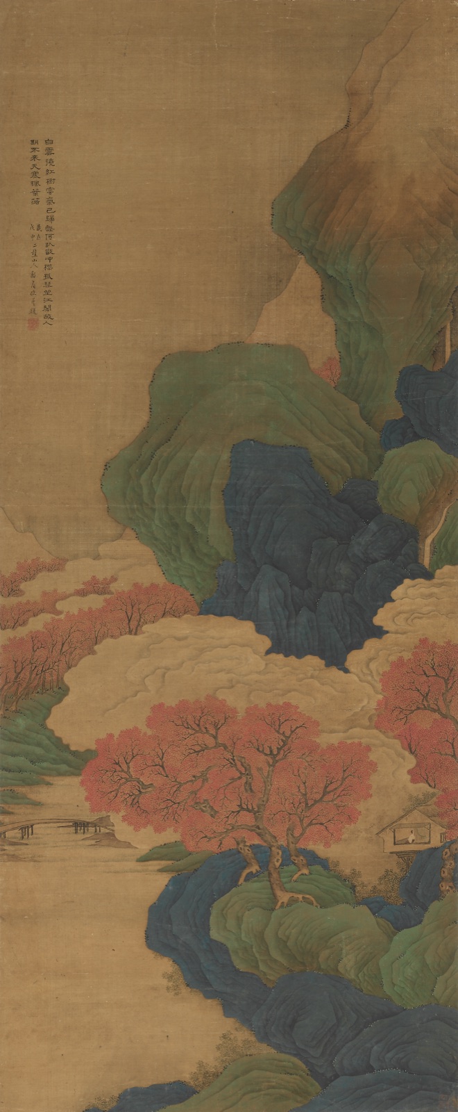 White Clouds and Red Trees — Li Jian (Chinese, active second half of the 1700s)