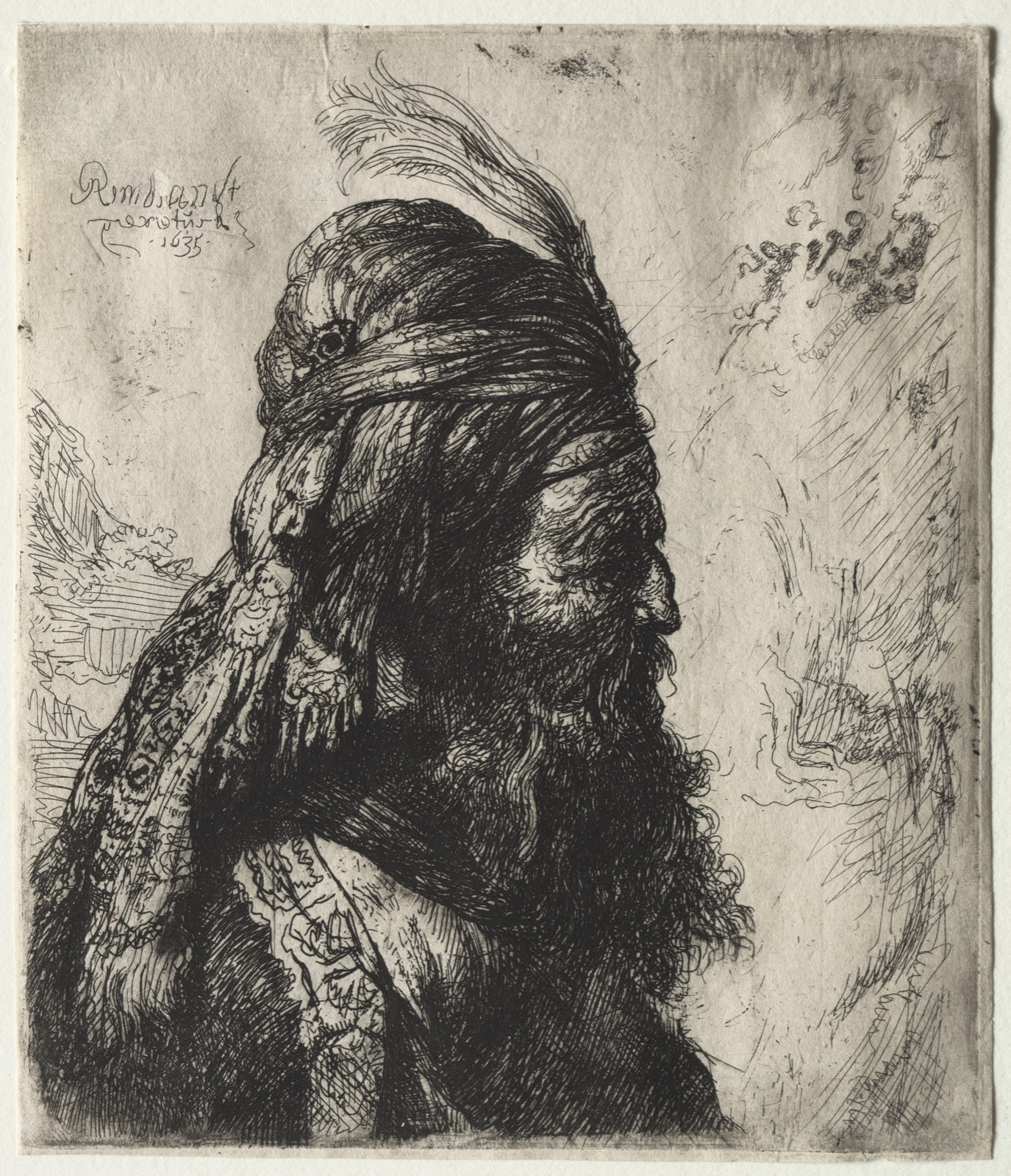 The Third Oriental Head — Rembrandt van Rijn (Dutch, 1606–1669); Jan Lievens (Dutch, 1607–1674)