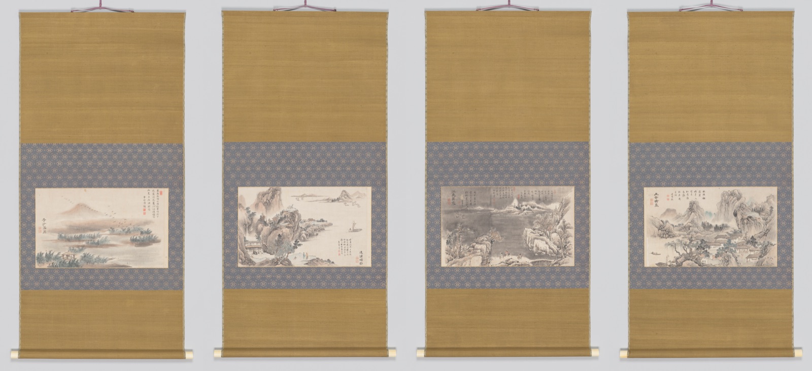 Four Motifs from the Eight Views of Xiao-Xiang — Tani Bunchō (Japanese, 1763–1841)
