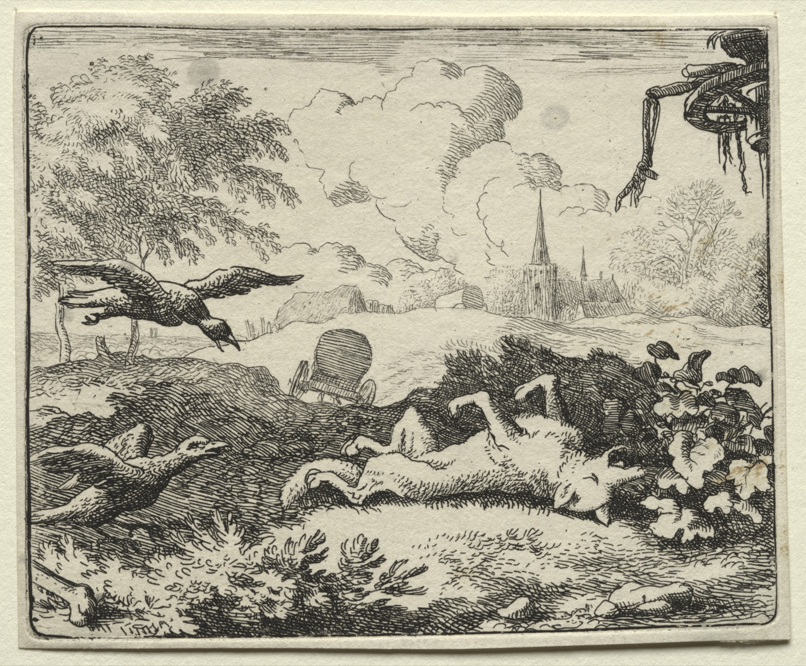 Reynard the Fox: Reynard Feigns Death — Allart van Everdingen (Dutch, 1621–1675)