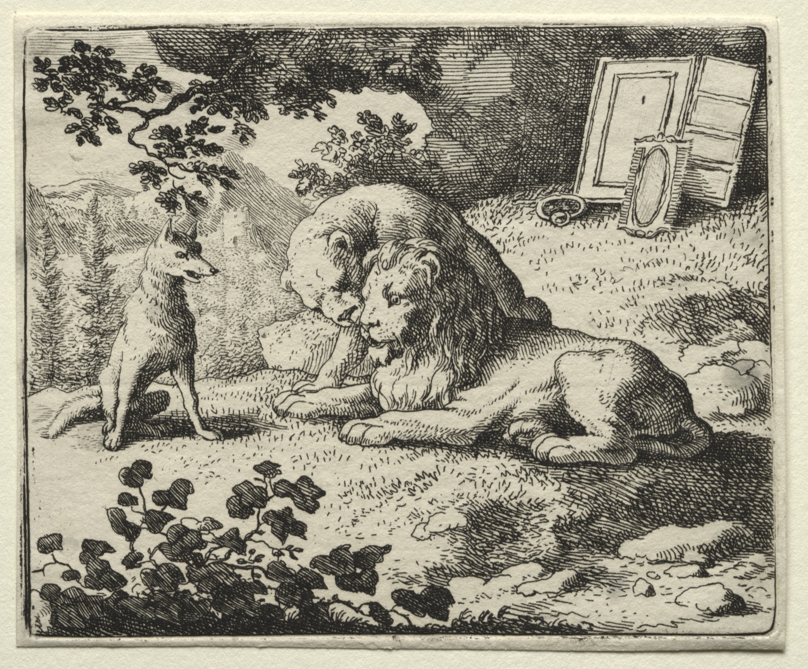 Reynard the Fox: Reynard Promises Gifts to the Lion — Allart van Everdingen (Dutch, 1621–1675)
