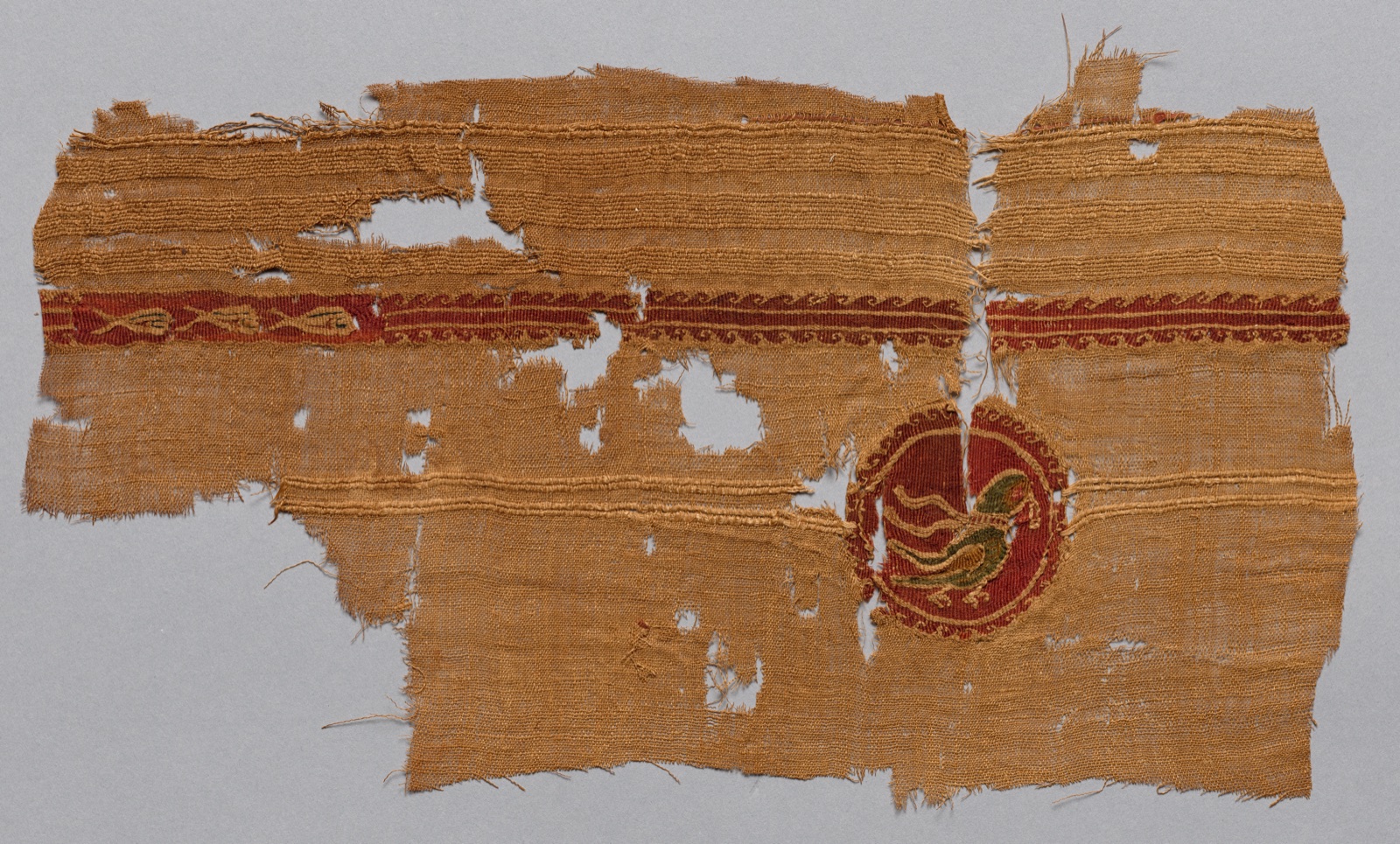Fragment of Square Ornament with a Bird