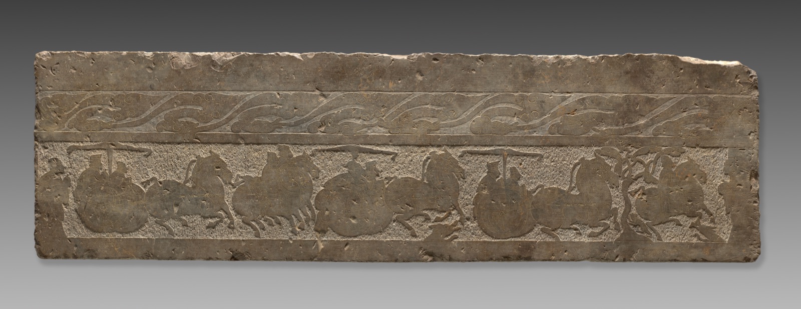 Frieze Fragment with Chariot Procession