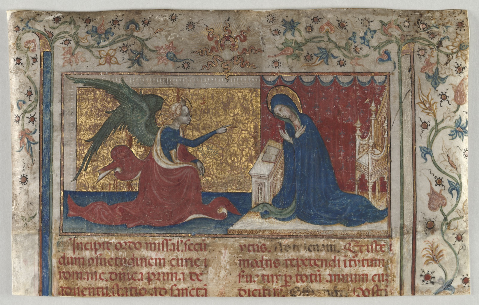Half Leaf from a Missal: The Annunciation
