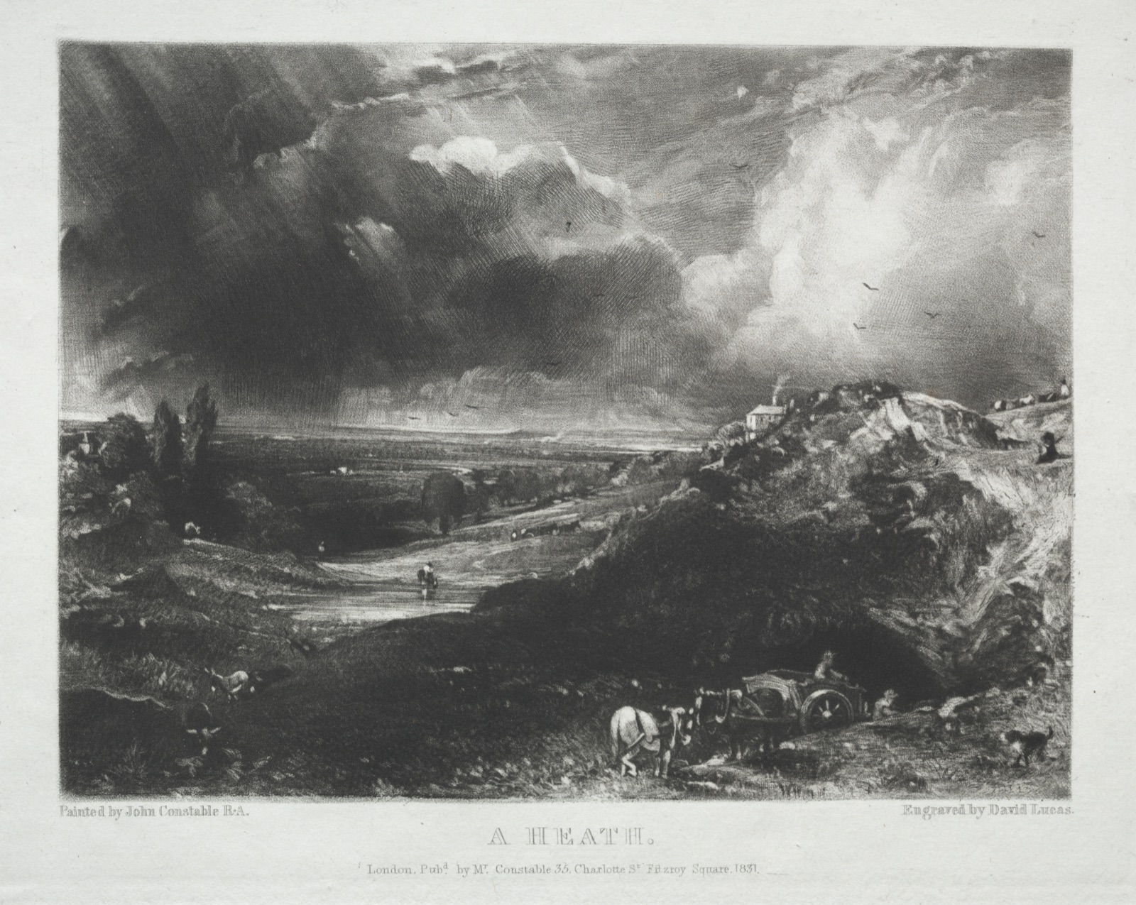 Various Subjects of Landscape, Characteristic of English Scenery from Pictures Painted by John Constable, R.A.: A Heath — David Lucas (British, 1802–1881); John Constable (British, 1776–1837)