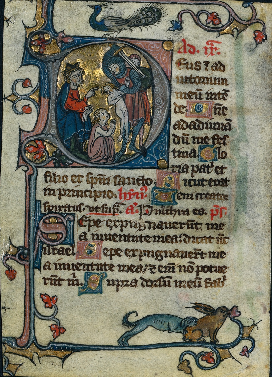 Leaf from a Book of Hours: Initial D: Massacre of the Innocents (1 of 2 Excised Leaves)