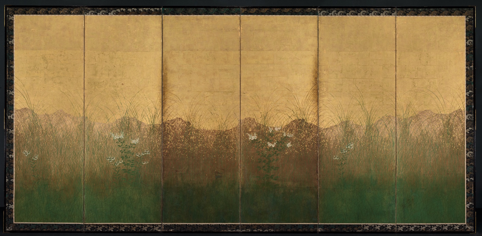 Autumn Evening with Full Moon on Musashino Plain