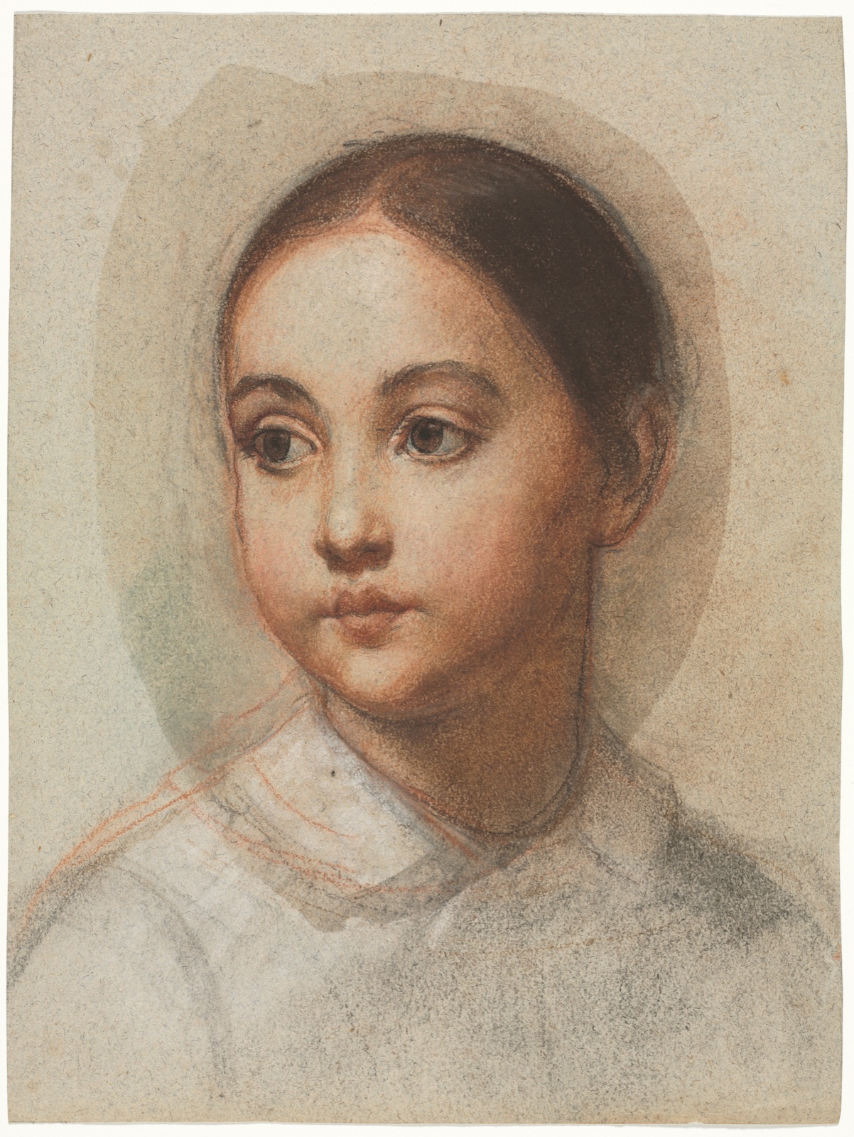 Head of a Young Girl — Alexandre Hesse (French, 1806–1879)