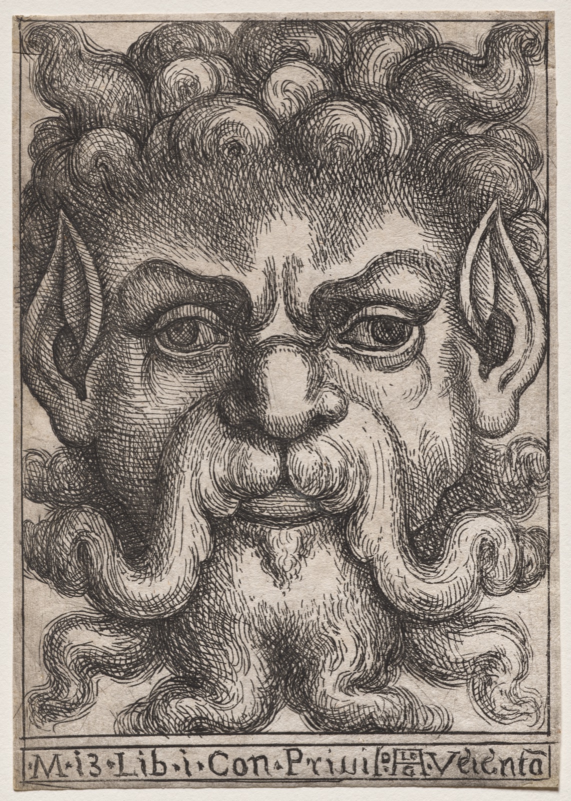 Grotesque Masks: Mask 13, Book I — Aloisio Giovannoli (Italian, 1550–1618)