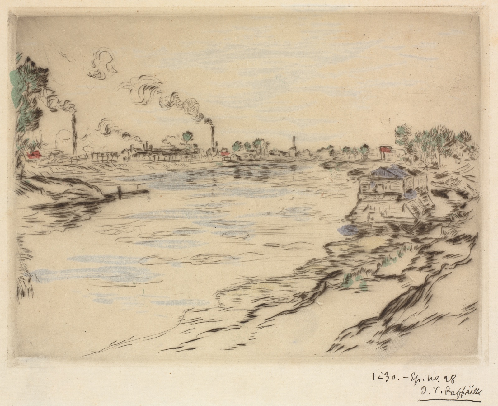 La Seine, à Asnières — Jean-François Raffaëlli (French, 1850–1924)