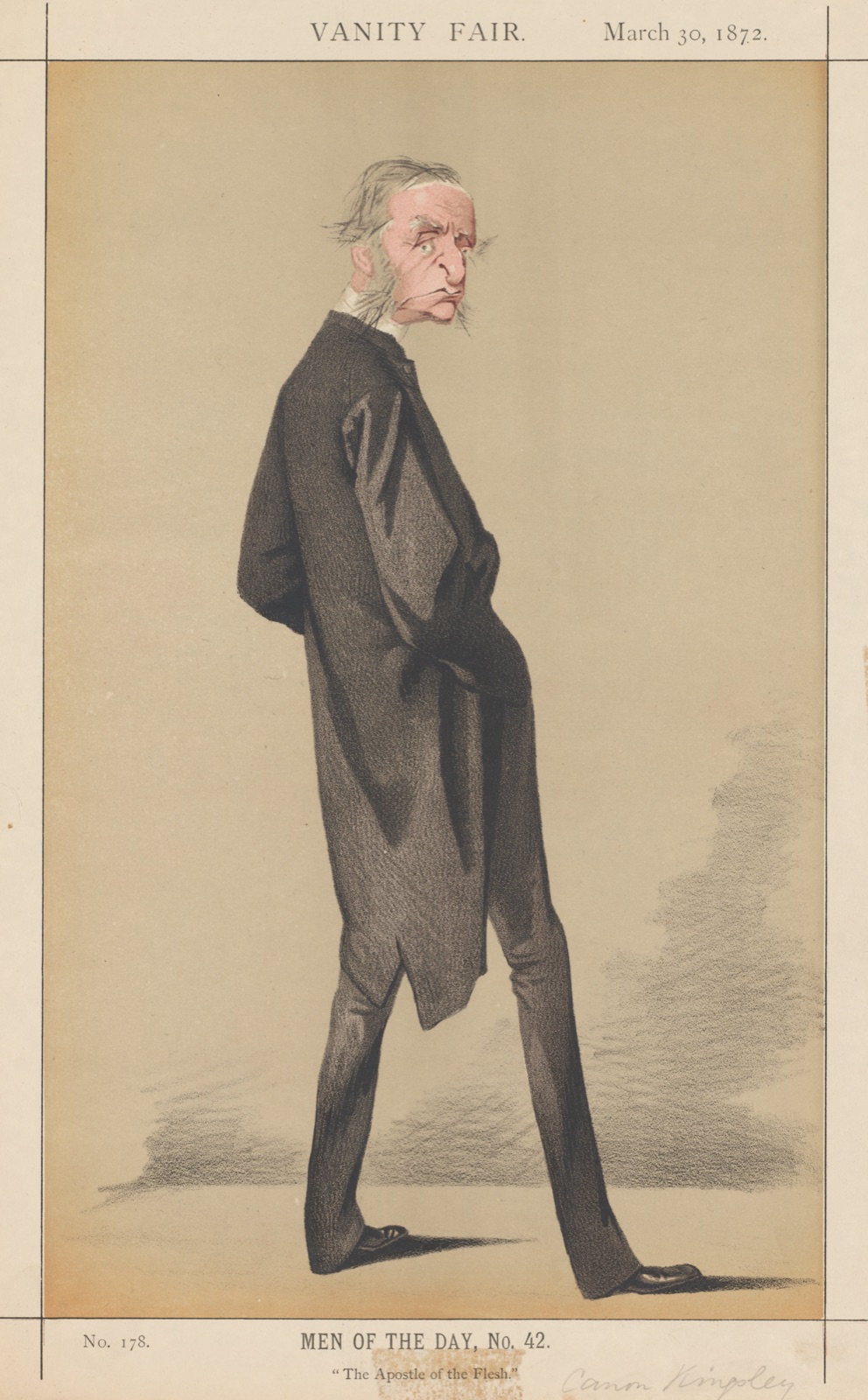 Vanity Fair: Men of the Day, No. 42 "The Apostle of the Flesh" — Adriano Cecioni (Italian, 1836–1886)