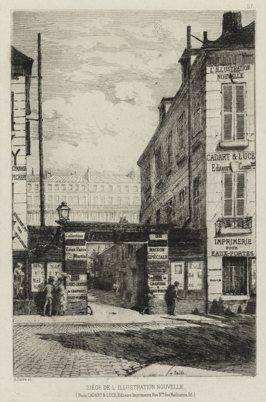 Headquarters of L'Illustration Nouvelle — Alfred Taiée (French, 1820–1881); Cadart & Luce, Paris