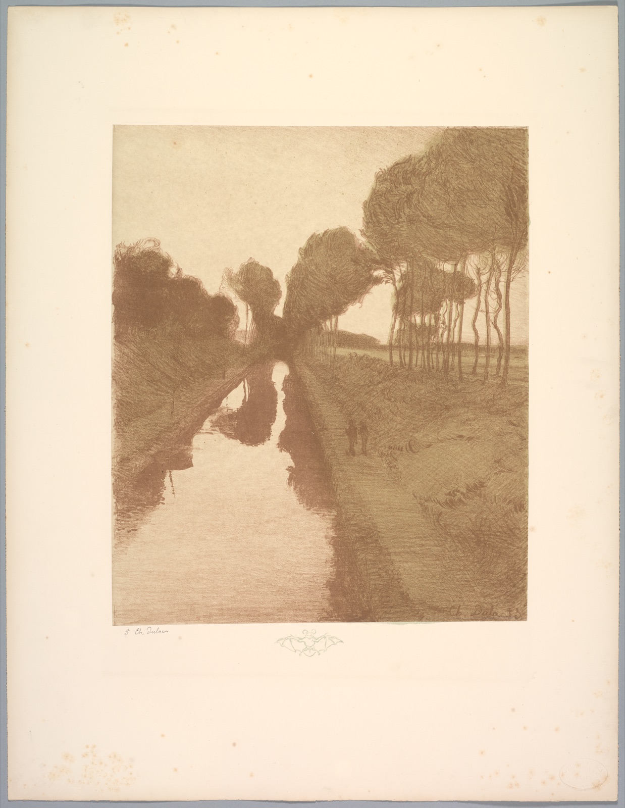 Suite de Paysages: Landscape, Plate 3, Remarque, Bat — Charles Marie Dulac (French, 1865–1898); Printed by Monrocq Frères, Paris
