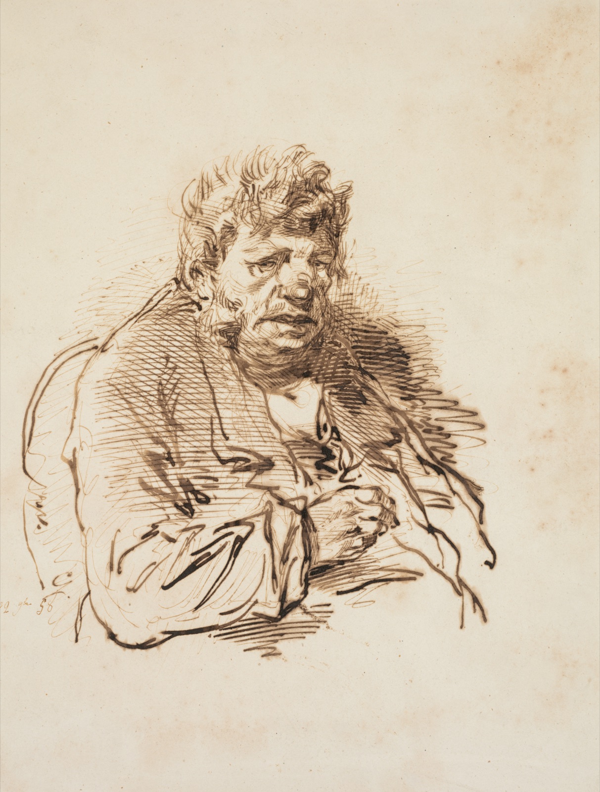 Head of an Old Man — Paul Gavarni (French, 1804–1866)
