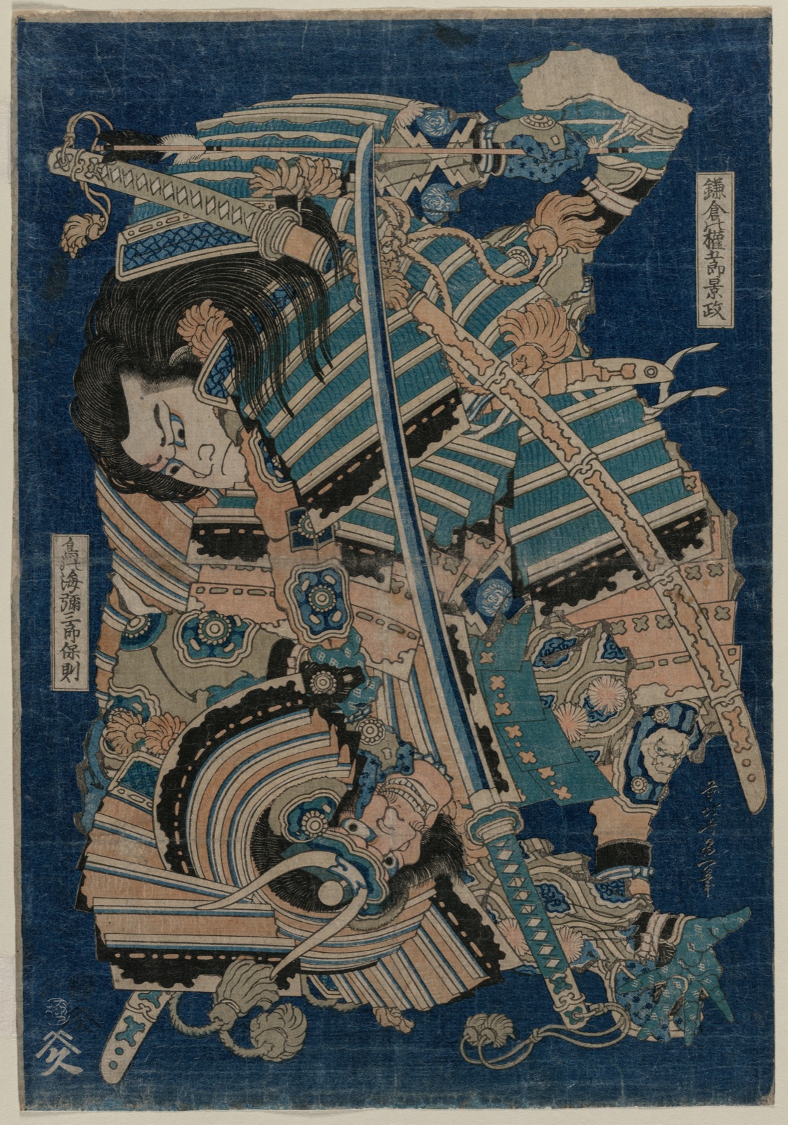 Kamakura no Gengoro Seizing Torinoumi Tasaburo — Katsushika Hokusai (Japanese, 1760–1849)