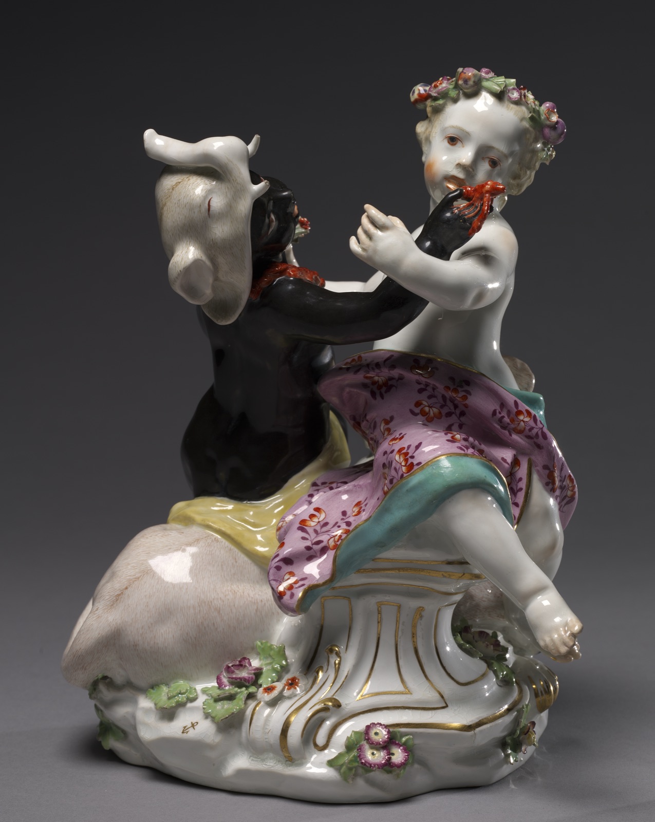 Figure of Asia and Africa from the Four Continents — Chelsea Porcelain Factory (Britain, London, 1745–84)