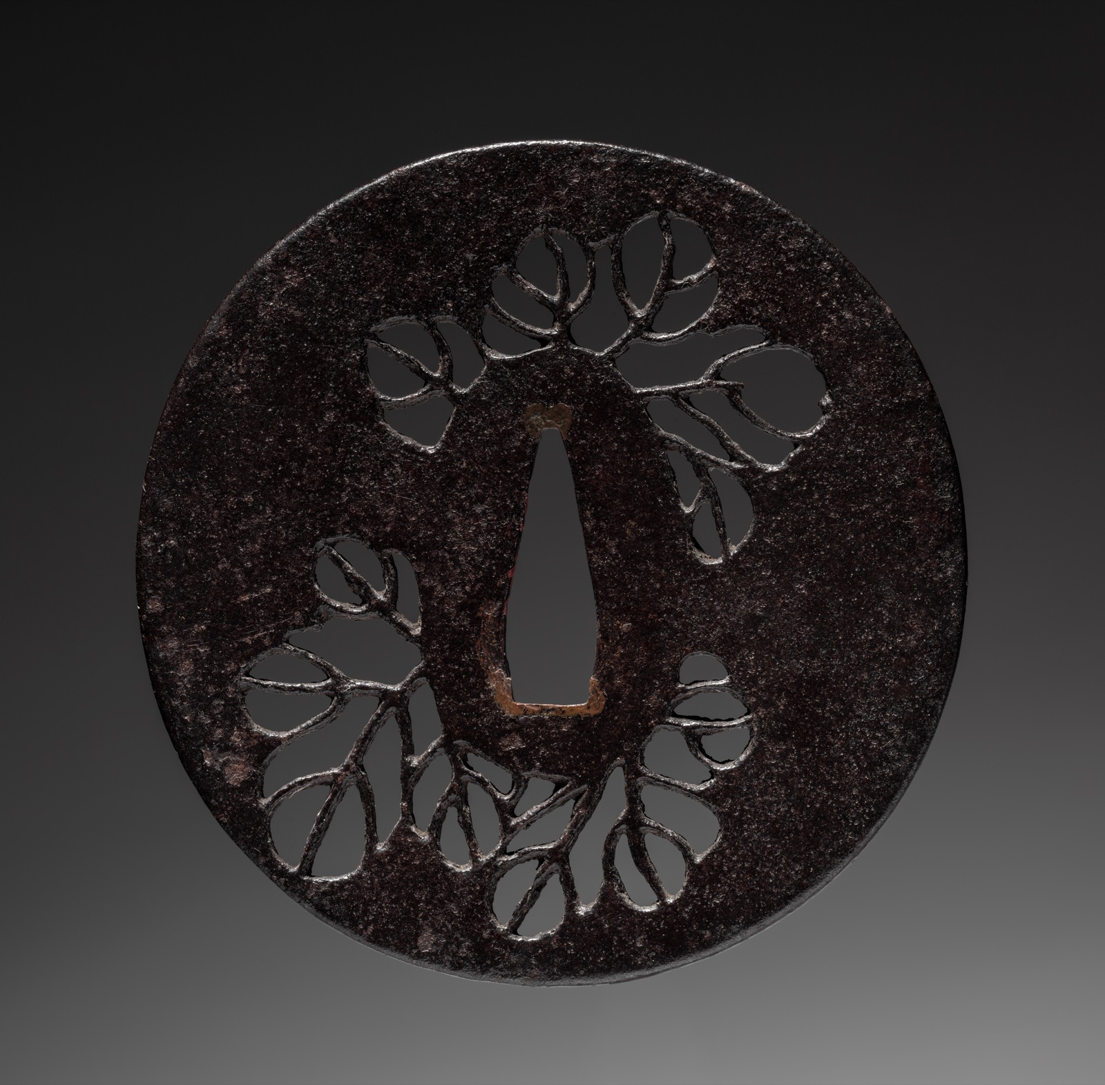 Sword Guard (Tsuba) with Leaves
