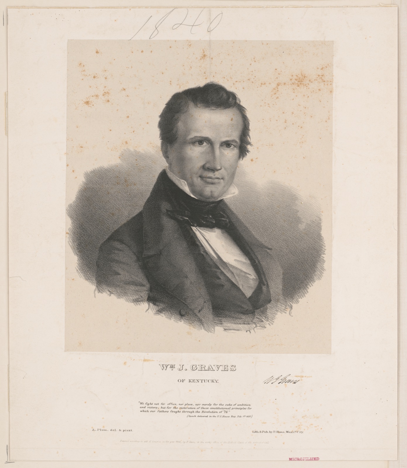 Wm. J. Graves of Kentucky — Haas, Philip, 1808-1871
