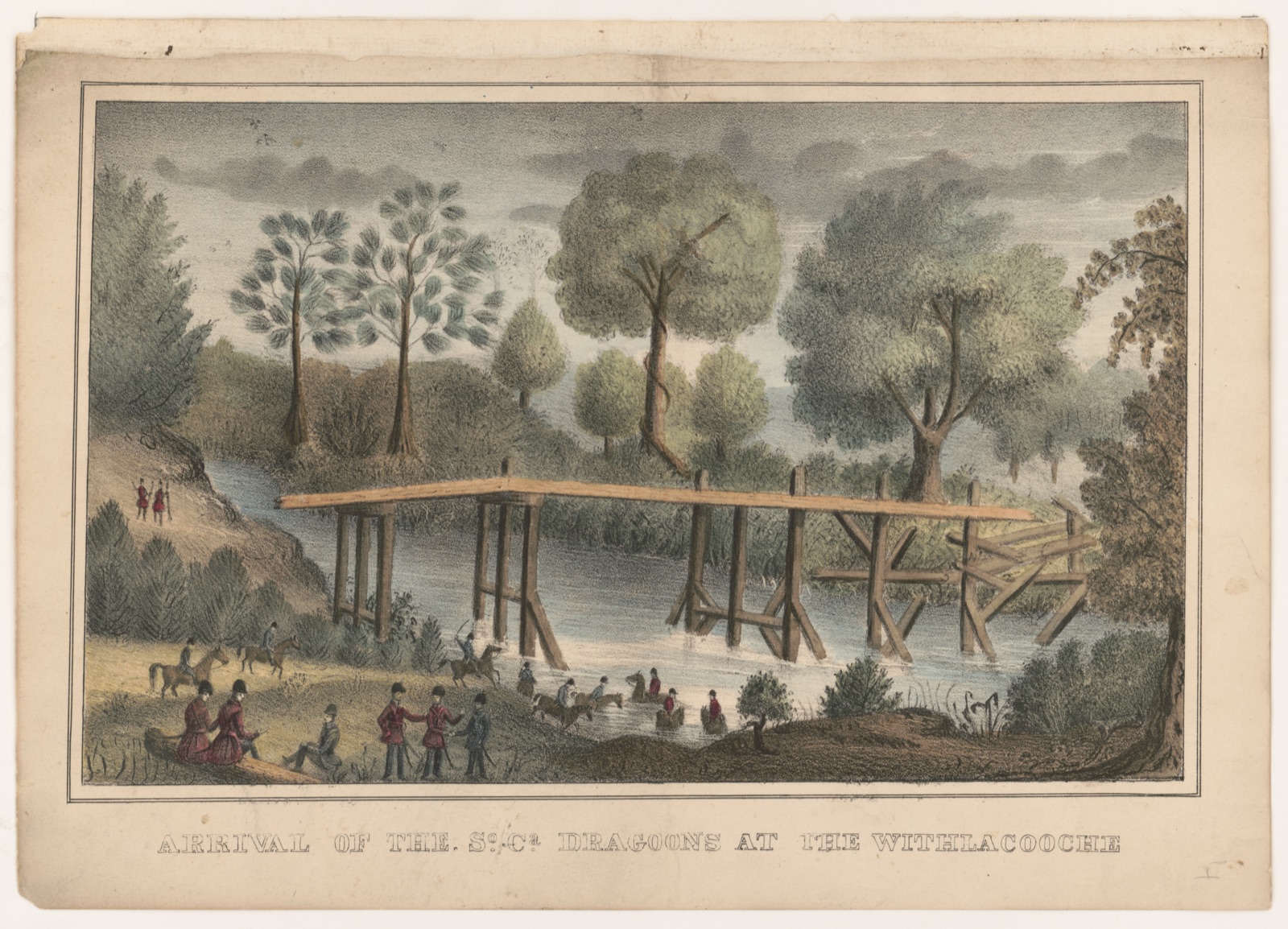 Arrival of the So. Ca. Dragoons at the Withlacooche — Gray & James.