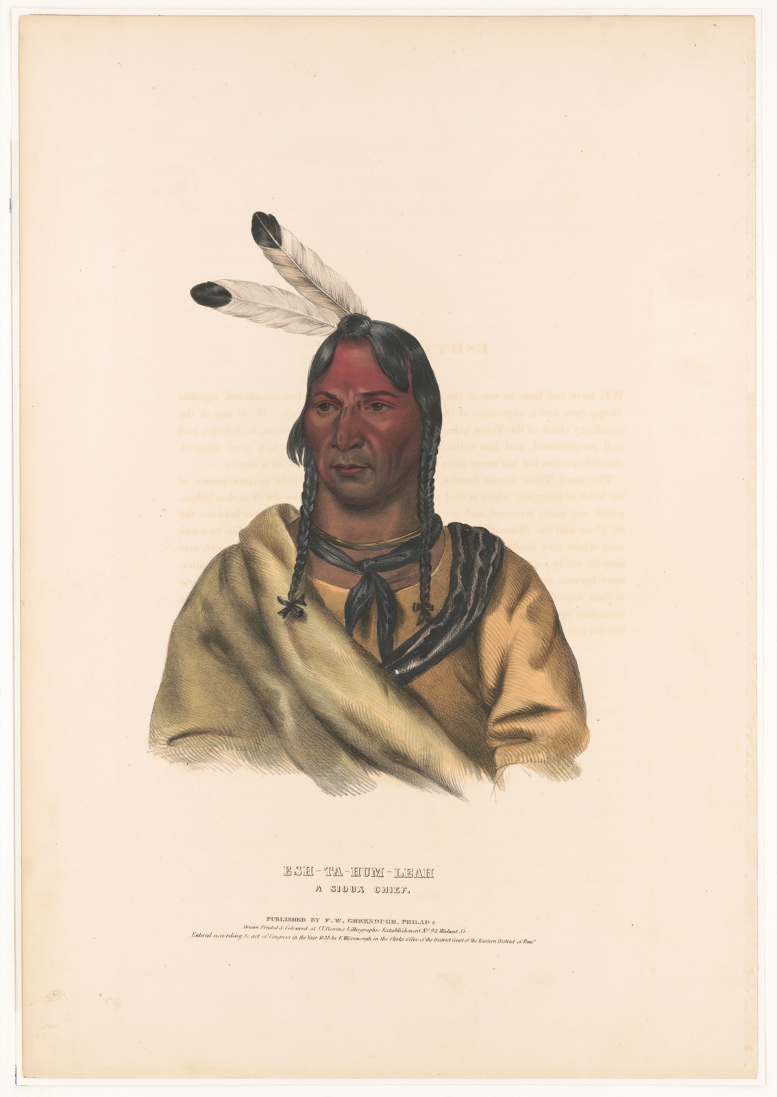 Esh-Ta-Hum-Leah, a Sioux chief — McKenney & Hall.