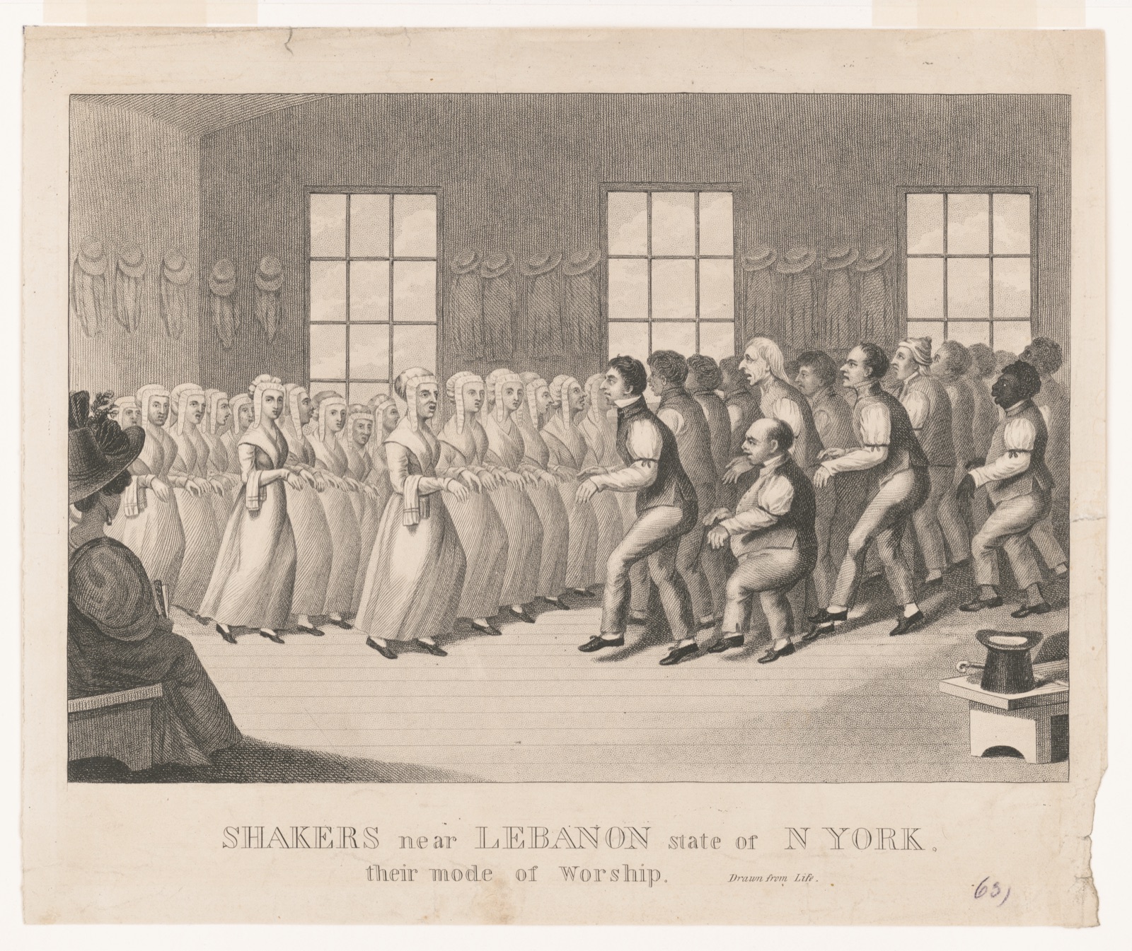 Shakers near Lebanon state of N. York, their mode of worship