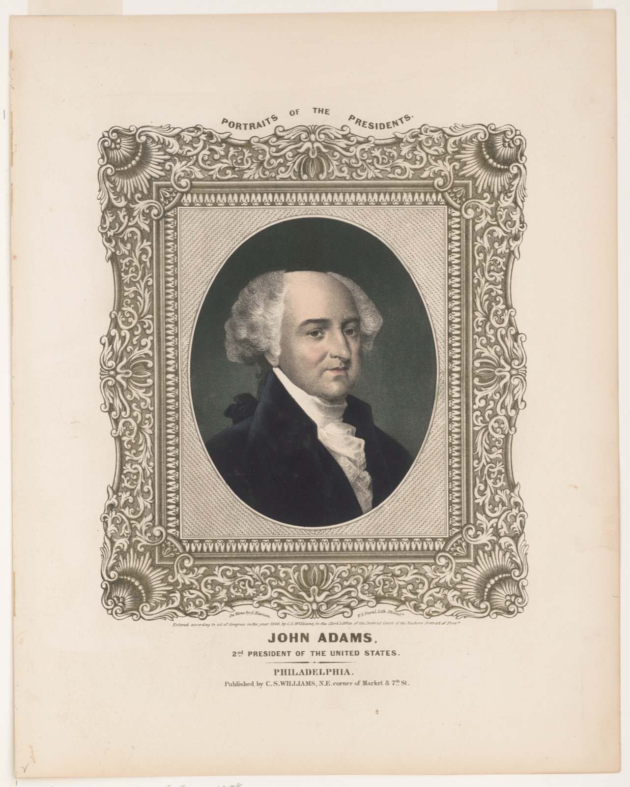 John Adams, 2nd president of the United States — Duval, Peter S., 1804 or 1805-1886